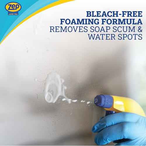 Zep Home Pro 2-in-1 Foaming Soap Scum Eliminator and Preventer, Morning Dew Scent, R54006-32 Fl Oz -Bleach-Free Formula