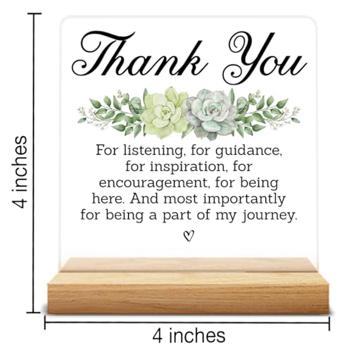 Thank You Gifts Acrylic Desk Sign - Appreciation Office Decor - Office Gifts-Acrylic-C