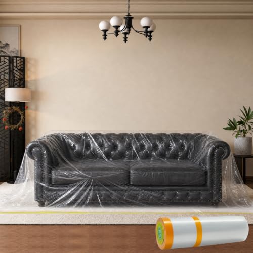 Transparent Plastic Couch Cover for Moving & Storage 106" x 32.8 ft - S1