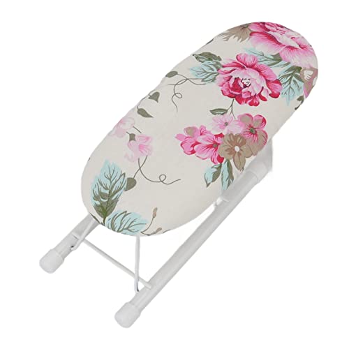 Ymiko Portable Folding Mini Ironing Board with Peony Flower Design, Travel Size