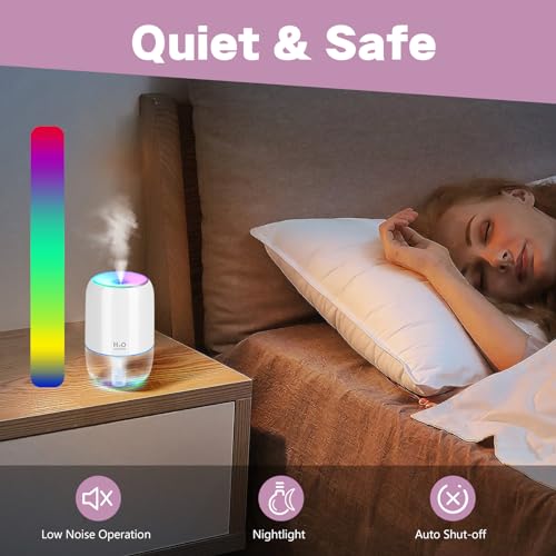 Mini White Humidifier 200ml for Bedroom, Home, Plants - Portable & Quiet