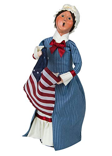 Betsy Ross Caroler Figurine - Handcrafted American Christmas Decor