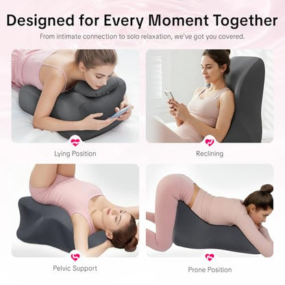 Memory Foam Wedge Pillow - 27° Support Cushion for Reflux, Reading, and Relaxation