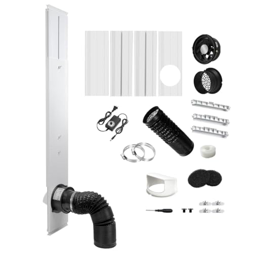 Adjustable Vent Kit with 4-Inch Exhaust Fan for Greenhouse, AC, Dryer, 3D Printer
