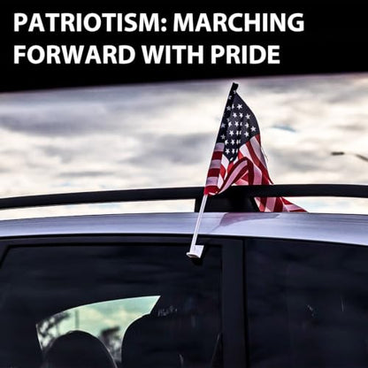2PCS American Car Flag Window Clip - 18x12 Inch US Flag for Vehicles