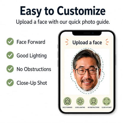 Custom Photo Face Stickers with Optional Hats for Party Favors