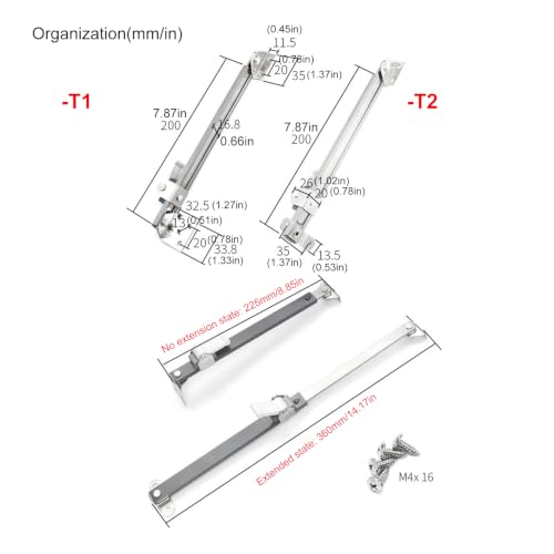 Metal Window Stay Supports Telescopic Arm Support for Casement Windows - Newstyle 03