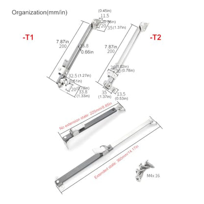 Metal Window Stay Supports Telescopic Arm Support for Casement Windows - Newstyle 03