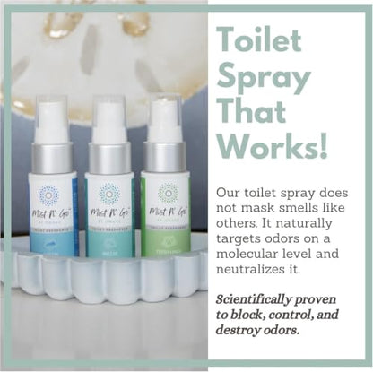 Bathroom Deodorizer Spray 5 Pack - Toilet Freshener & Room Odor Eliminator