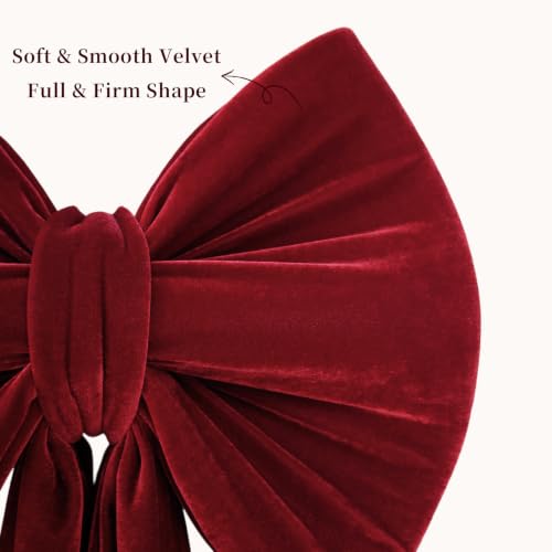 16x71 Inch Extra Large Velvet Christmas Bow for Tree - Reusable Holiday Decor