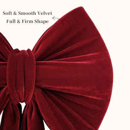 16x71 Inch Extra Large Velvet Christmas Bow for Tree - Reusable Holiday Decor