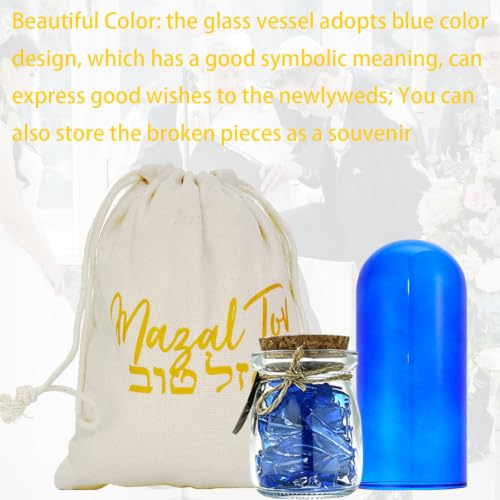 Light Beige Jewish Wedding Breaking Glass Set with Storage & Bag - 3 Pieces