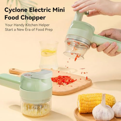 5-in-1 Electric Vegetable Chopper Food Processor - Multi-Function Kitchen Tool