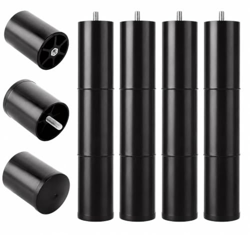 4 Pack Bed Support Legs - Adjustable Three-Section ABS Furniture Feet 8.7 Inch