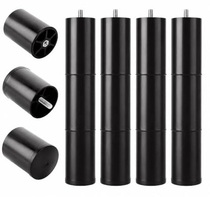 4 Pack Bed Support Legs - Adjustable Three-Section ABS Furniture Feet 8.7 Inch