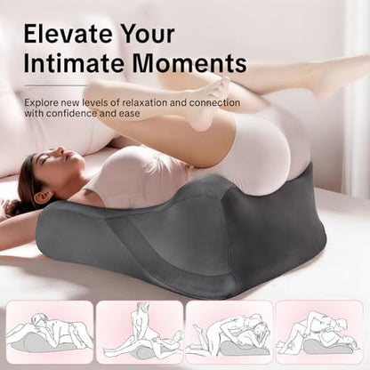 Memory Foam Wedge Pillow - 27° Support Cushion for Reflux, Reading, and Relaxation