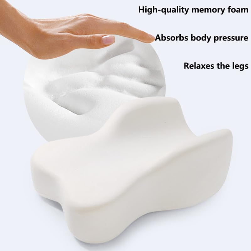 Knee Pillow for Side Sleepers Memory Foam Sciatica Back Pain Relief Leg Support