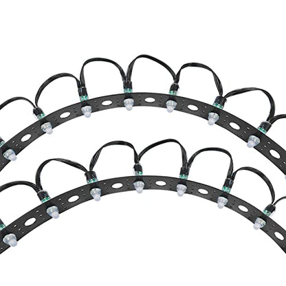 50m Black Mounting Strip for 12mm RGB Pixels - HDPE Material, 1 Inch Spacing