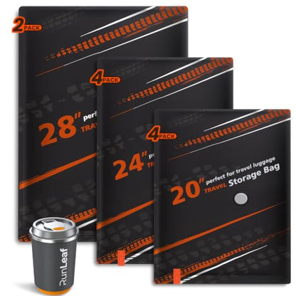 Rechargeable Vacuum Storage Bags 10-Pack Set with Portable Pump for Travel & Home
