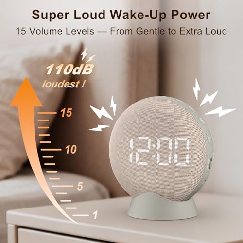SolaceRise Extra Loud Vibrating Bed Shaker Alarm Clock Putty Variation