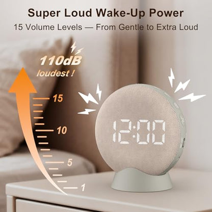 SolaceRise Extra Loud Vibrating Bed Shaker Alarm Clock Putty Variation