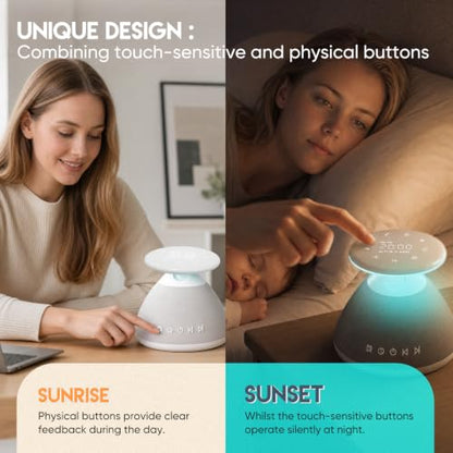 White Noise Sound Machine with Night Light and 50 Soothing Sounds for Sleep