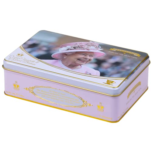 New English Teas Queen Elizabeth II Tea Tin With 72 Teabag Selection