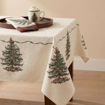 Rectangular Holiday Tablecloth 52 x 70 Inches with Festive Design
