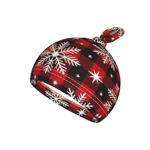 Christmas Buffalo Check Swaddle Blanket and Hat Set for Babies - One Size