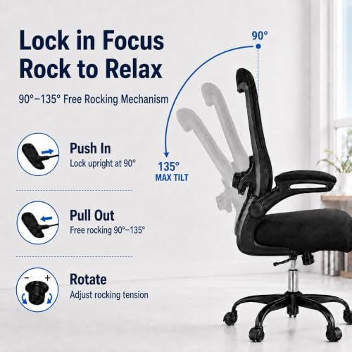 Ergonomic Office Chair with Lumbar Support for Lower Back Relief, Supports 330 lbs