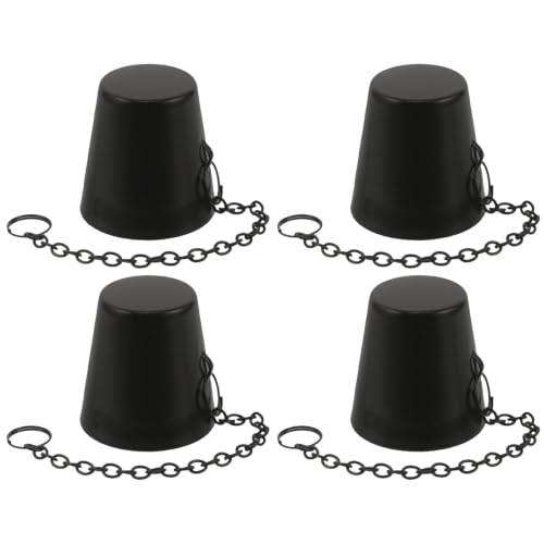 Garden Torch Snuffer Caps Set with Chain - Flame Control & Wind-Resistant Canister Covers