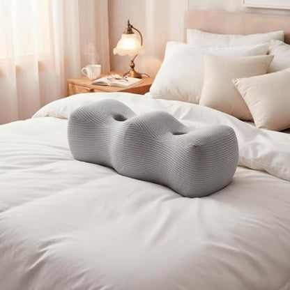 Memory Foam Knee Pillow for Side Sleepers Support Cushion with Cooling Cover