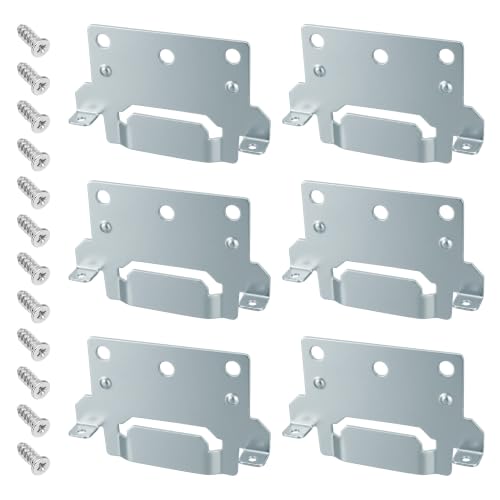 Bed Frame Mounting Plates Brackets with Screws for IKEA - Steel Hardware Kit