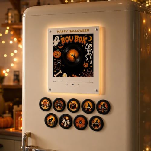 Magnetic Fridge Music Box with Lights & NFC Playback - Halloween Decor