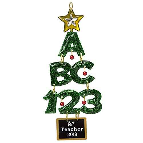Hallmark Keepsake Christmas 2019 Year Dated A+ A+ School Teacher Ornament, Metal,
