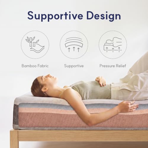 Queen Memory Foam Mattress in a Box - 10 Inch Cooling Bamboo Cover