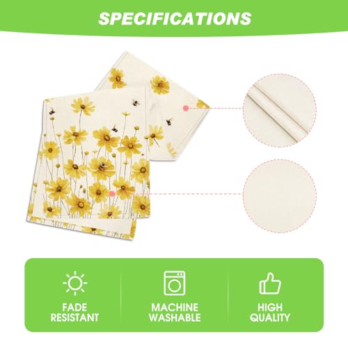 Yellow Flowers Bees Spring Table Runner 13x48 Inches Home Decor - Variation of THIS listing