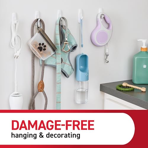 Command Medium White Wire Hooks - Damage-Free Hanging Set with 7 Hooks & 8 Strips