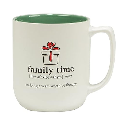 Christmas Fun Green Sayings Ceramic Mugs Set of 6 16 oz. Assorted Designs with Variation 5x3.625 inches