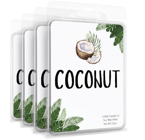 Coconut Scented Soy Wax Melts - 10oz 24 Cubes - Home Fragrance Pack