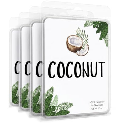 Coconut Scented Soy Wax Melts - 10oz 24 Cubes - Home Fragrance Pack