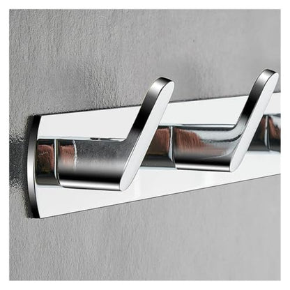 Chrome Wall Hook with 5 Hooks for Bathroom & Kitchen