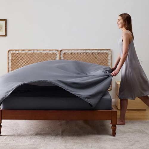 Bamboo Rayon Bed Sheet Set with Comforter Cal King - Soft, Durable & Easy Care