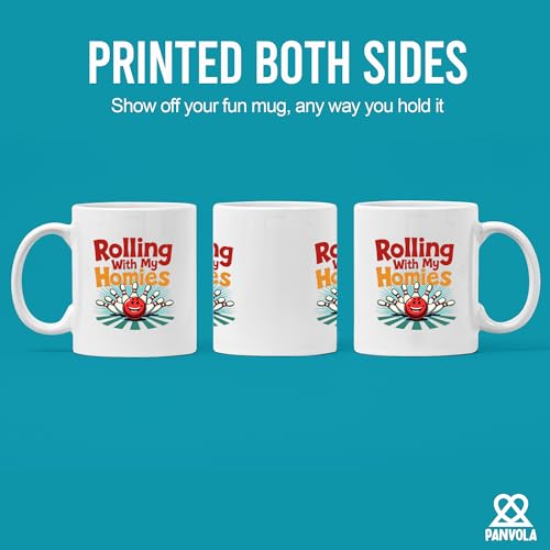 Funny Ceramic Mug 11oz - Rolling With My Homies Coffee Cup - White