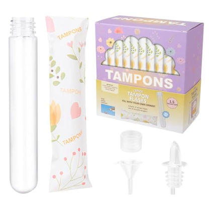 12-Pack Disguised Tampon Flask Set - 18oz Secret Liquor Containers for Parties