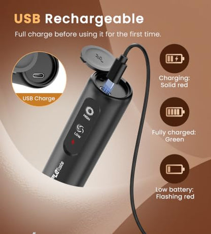 Rechargeable Milk Frother Handheld - 2 Speeds, Galaxy Black, USB-C Charging