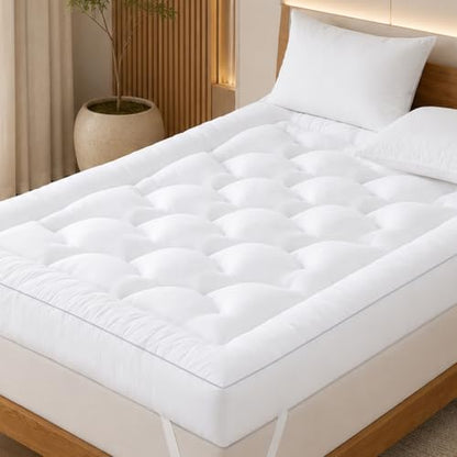 Queen Size Memory Foam Mattress Topper 5 Inch Pressure Relief Gel Support