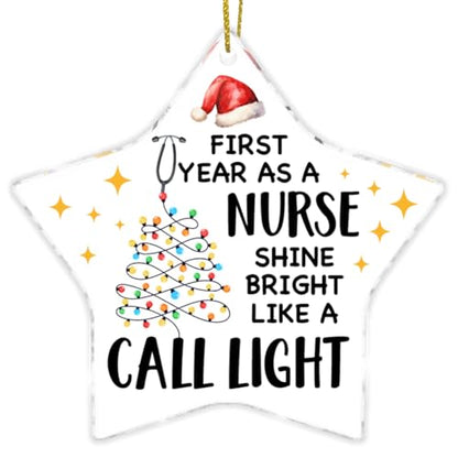 Funny Nurse Christmas Ornament Gift for Nurse Practitioner RN Nursing Student - Nurse 2 Variation
