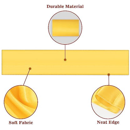 Black and Gold Disposable Plastic Table Cloth & Satin Table Runner Set - 24 Pack