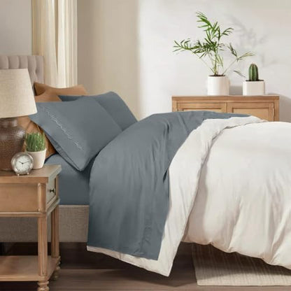 Suprioll Queen Size Pillowcases Set of 2 - Dark Grey, Hotel-Inspired Ultra Soft Microfiber